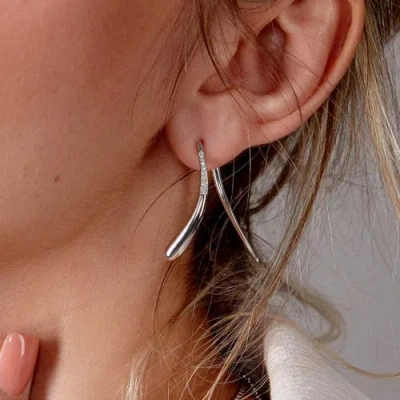 Lucy Quartermaine Sycamore Front And Back Earrings In Sterling Silver