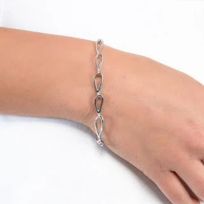 Lucy Quartermaine Petal Bracelet In Sterling Silver