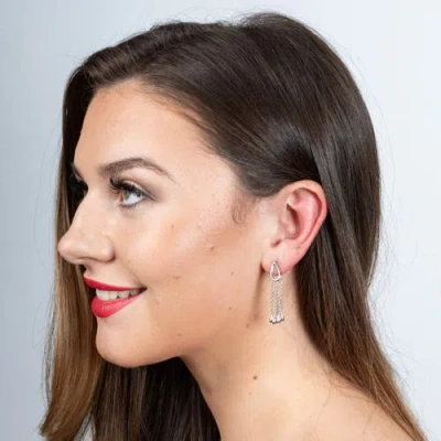 Lucy Quartermaine Petal Chandelier Earrings In Sterling Silver