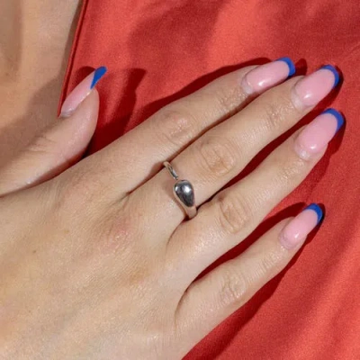 Lucy Quartermaine Open Luna Drop Ring In Sterling Silver