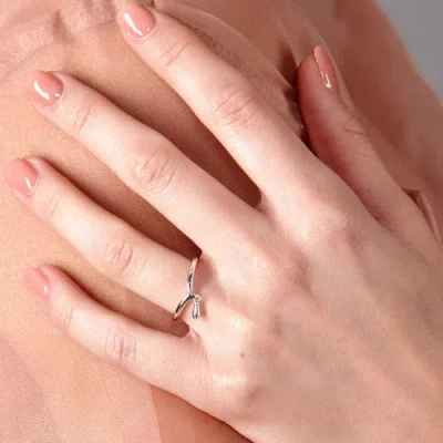 Lucy Quartermaine Mini Drop Ring In Sterling Silver
