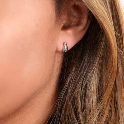 Lucy Quartermaine Mini Tear Drop Studs In Sterling Silver