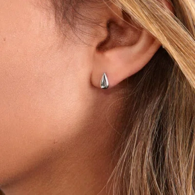 Lucy Quartermaine Mini Tear Drop Studs In Sterling Silver