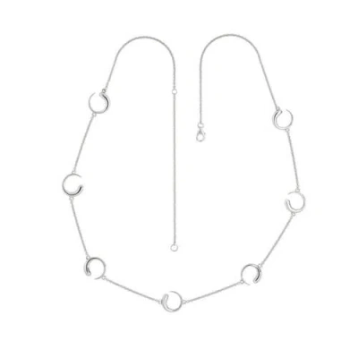 Lucy Quartermaine Luna Station Necklace In Sterling Silver