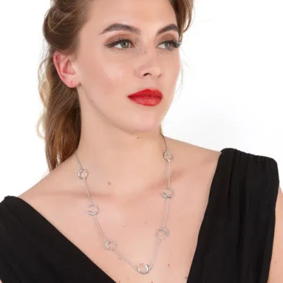 Lucy Quartermaine Luna Station Necklace In Sterling Silver