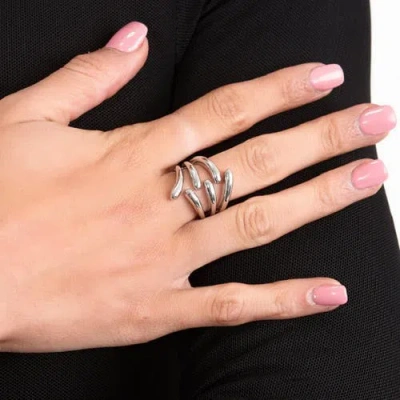 Lucy Quartermaine 6 Drop Ring In Sterling Silver