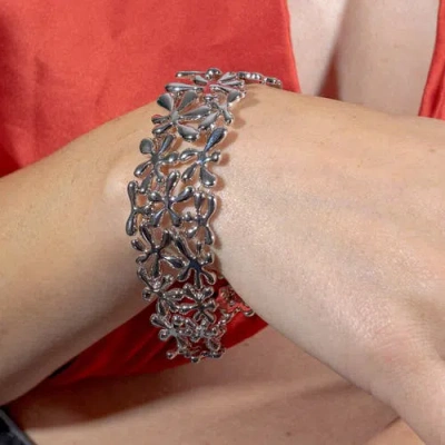 Lucy Quartermaine Multi Splash Bracelet In Sterling Silver