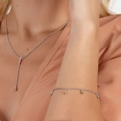 Lucy Quartermaine Skinny Drip Multi Bracelet In Sterling Silver