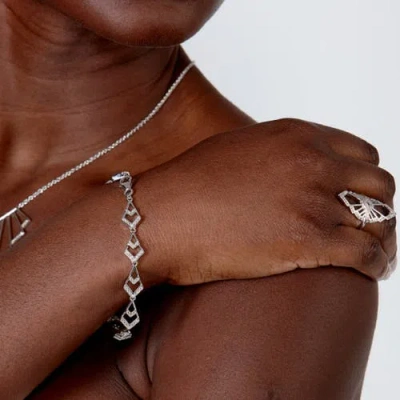 Lucy Quartermaine Tie Bracelet In Sterling Silver