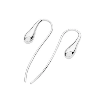 Shop Lucy Quartermaine Hook Drop Earrings In Sterling Silver