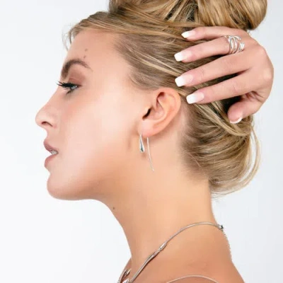 Lucy Quartermaine Hook Drop Earrings In Sterling Silver