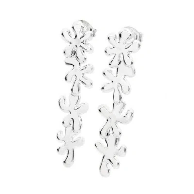 Lucy Quartermaine 4 Drop Splash Earrings In Sterling Silver