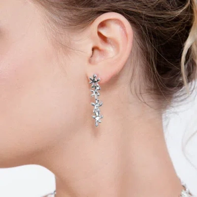 Lucy Quartermaine 4 Drop Splash Earrings In Sterling Silver