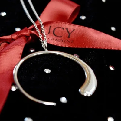 Lucy Quartermaine Large Luna Pendant In Sterling Silver