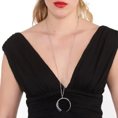 Lucy Quartermaine Large Luna Pendant In Sterling Silver