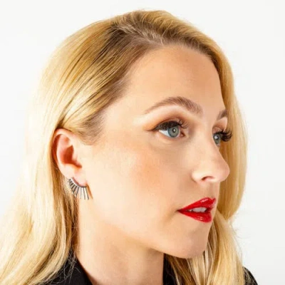 Lucy Quartermaine Temple Studs In Sterling Silver