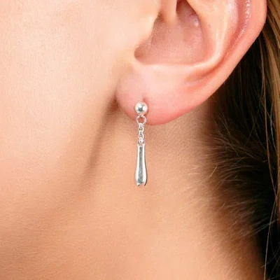 Lucy Quartermaine Short Drop Earrings In Sterling Silver