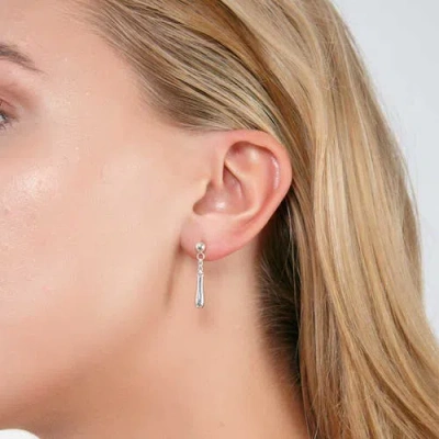Lucy Quartermaine Short Drop Earrings In Sterling Silver