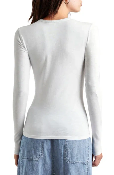 Splendid Eva Slub Top In White