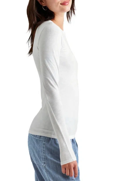Splendid Eva Slub Top In White