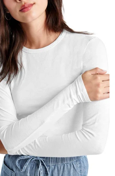 Splendid Eva Slub Top In White