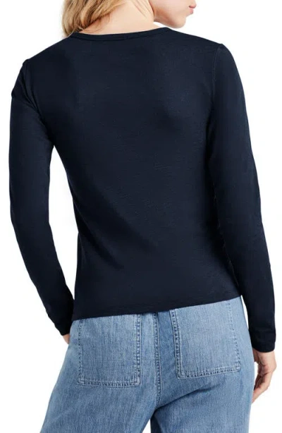 Splendid Eva Slub Top In Navy