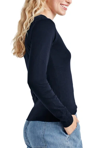 Splendid Eva Slub Top In Navy