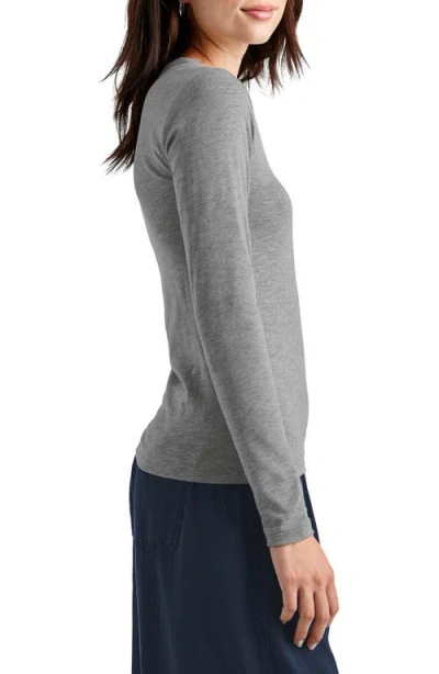Splendid Eva Slub Top In Heather Grey