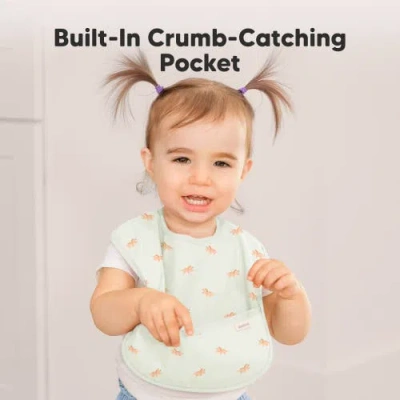Keababies 3-pack Presto Waterproof Bibs In Roarsome