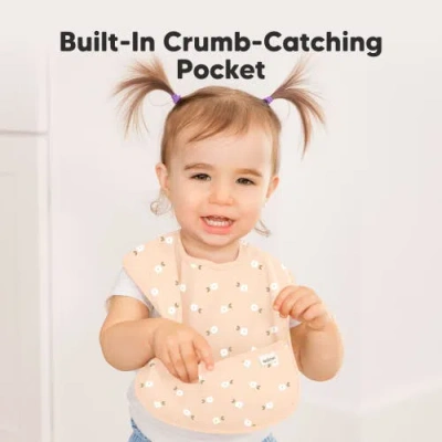Keababies 3-pack Presto Waterproof Bibs In Bloom