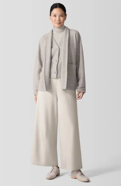 Eileen Fisher Lightweight Boiled Wool Vest In Regenerative Wool In Dove