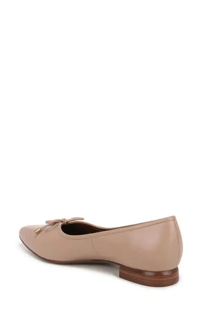 Naturalizer Joiner Pointed Toe Skimmer Flat In Vintage Mauve Leather