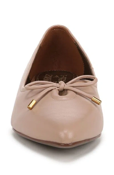 Naturalizer Joiner Pointed Toe Skimmer Flat In Vintage Mauve Leather