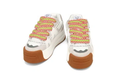 Naked Wolfe Slide Platform Sneakers In White