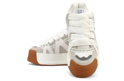 Naked Wolfe Slide Platform Sneakers In White