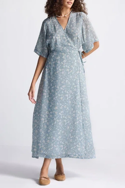 Reistor Maxi Gathered Dress In Floral Poetry