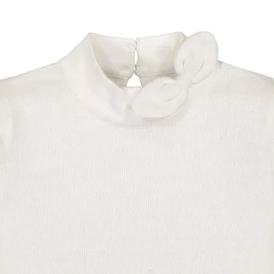 Hope & Henry Baby Girls' Tie-neck Sweater, Infant In White