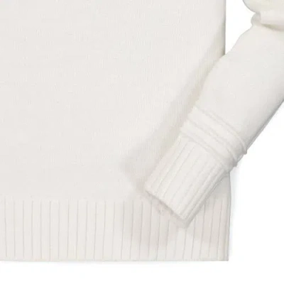 Hope & Henry Baby Girls' Tie-neck Sweater, Infant In White