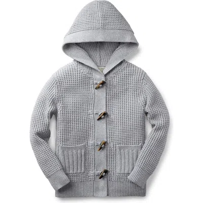 Hope & Henry Baby Boys' Waffle Stitch Hooded Sweater, Infant In Grey Waffle Hooded