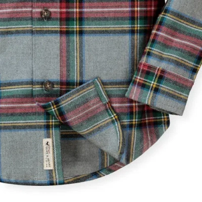 Hope & Henry Baby Boys' Organic Flannel Shirt, Infant In Gray Holiday Tartan