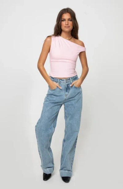 Princess Polly Danza One-shoulder Top In Pink