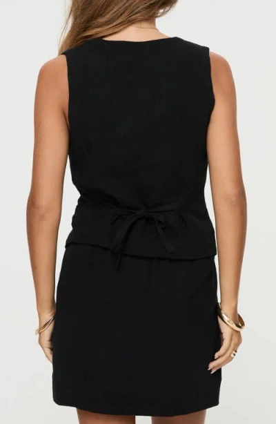 Princess Polly Ginger Linen Blend Vest In Black