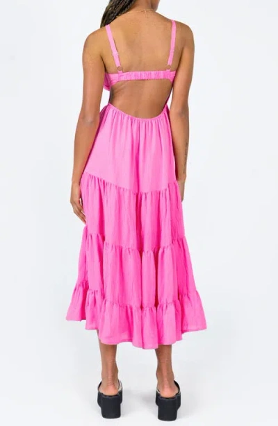 Princess Polly Joella Cotton Midi Dress In Pink