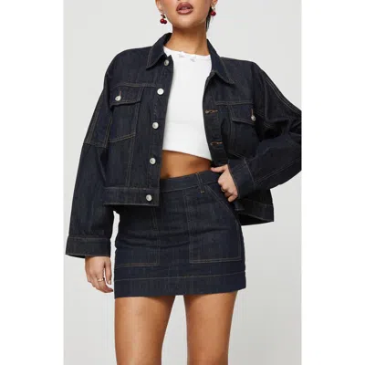 PRINCESS POLLY PRINCESS POLLY HUGHES BOXY CROP DENIM JACKET 