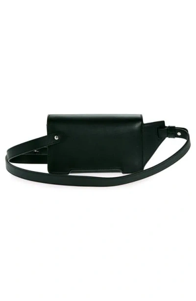 Marni Trunkaroo Leather Crossbody Bag In 00n99 Black