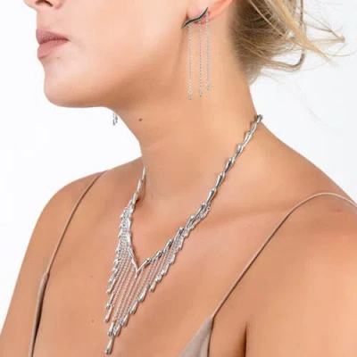 Lucy Quartermaine Women's Solid Sterling Silver Waterfall Necklace In Sterling Silver