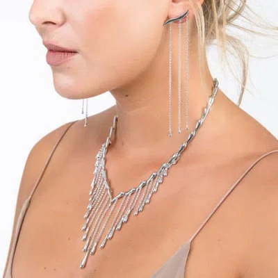 Lucy Quartermaine Women's Solid Sterling Silver Waterfall Necklace In Sterling Silver