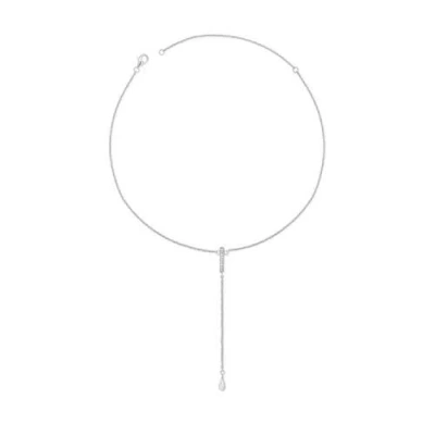 Lucy Quartermaine Skinny Drip Long Pendant In Sterling Silver