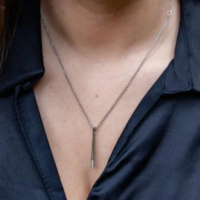 Lucy Quartermaine Melody Key Pendant In Sterling Silver