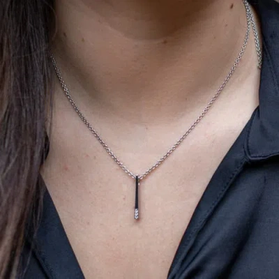 Lucy Quartermaine Melody Key Pendant In Sterling Silver